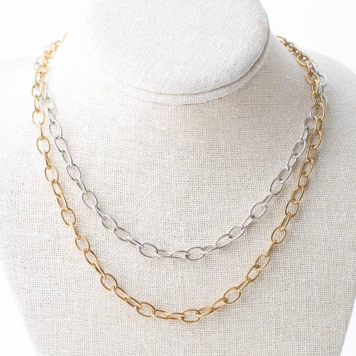 Chunky Textured Chain (Adjustable) for wholesale by Bel Kai