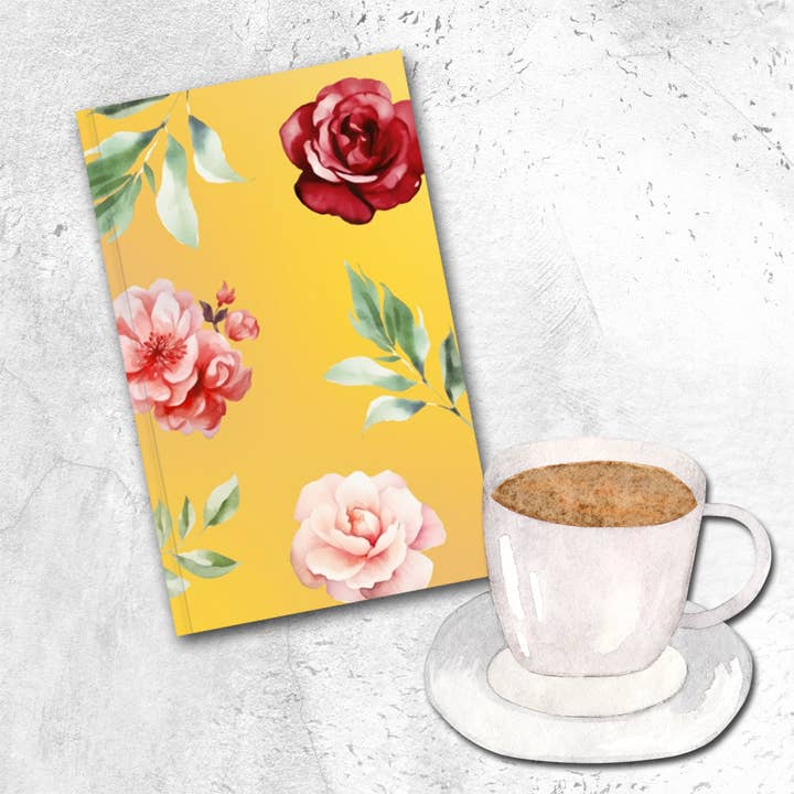 Sunshine and Flowers Pocket Size Lined Journal for wholesale by Gilded Iris Designs, LLC