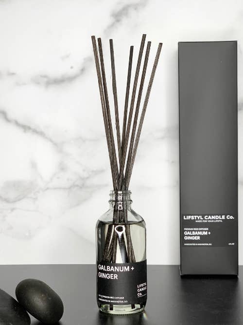 Galbanum + Ginger Room Diffuser for wholesale by LIFSTYL CANDLE CO.