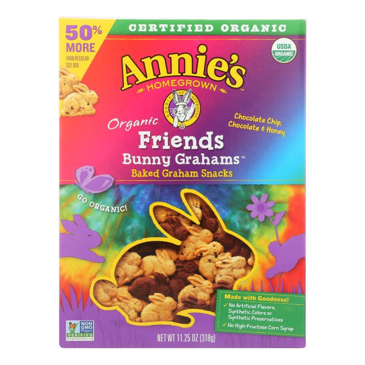 Ware Spark - Wholesale Cookie - Annie's Homegrown Bunny Grahams - Organic - Friends - Case Of 6 - 11.25 Oz