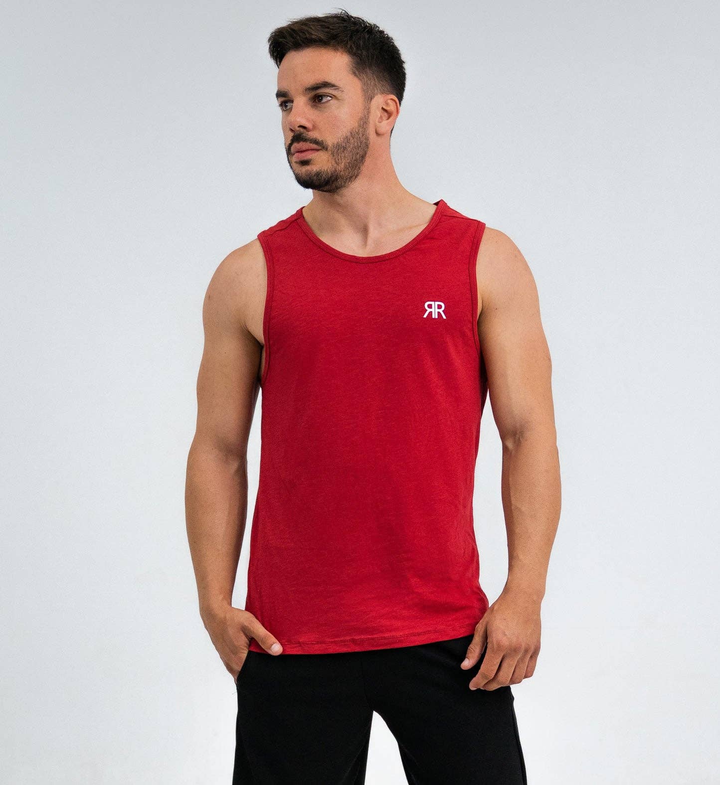 Red Raven Gymwear – wholesale Tank top – Men's – ESSENTIAL SLEEVELESS T-SHIRT RELAXED5