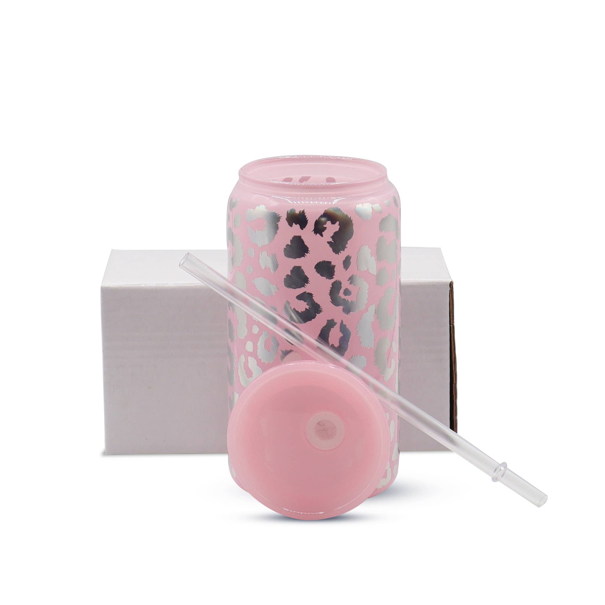 Kupresso - Wholesale Drinking Glass/Cup - (6 Pack) 16oz Cheetah print Glass Cup2