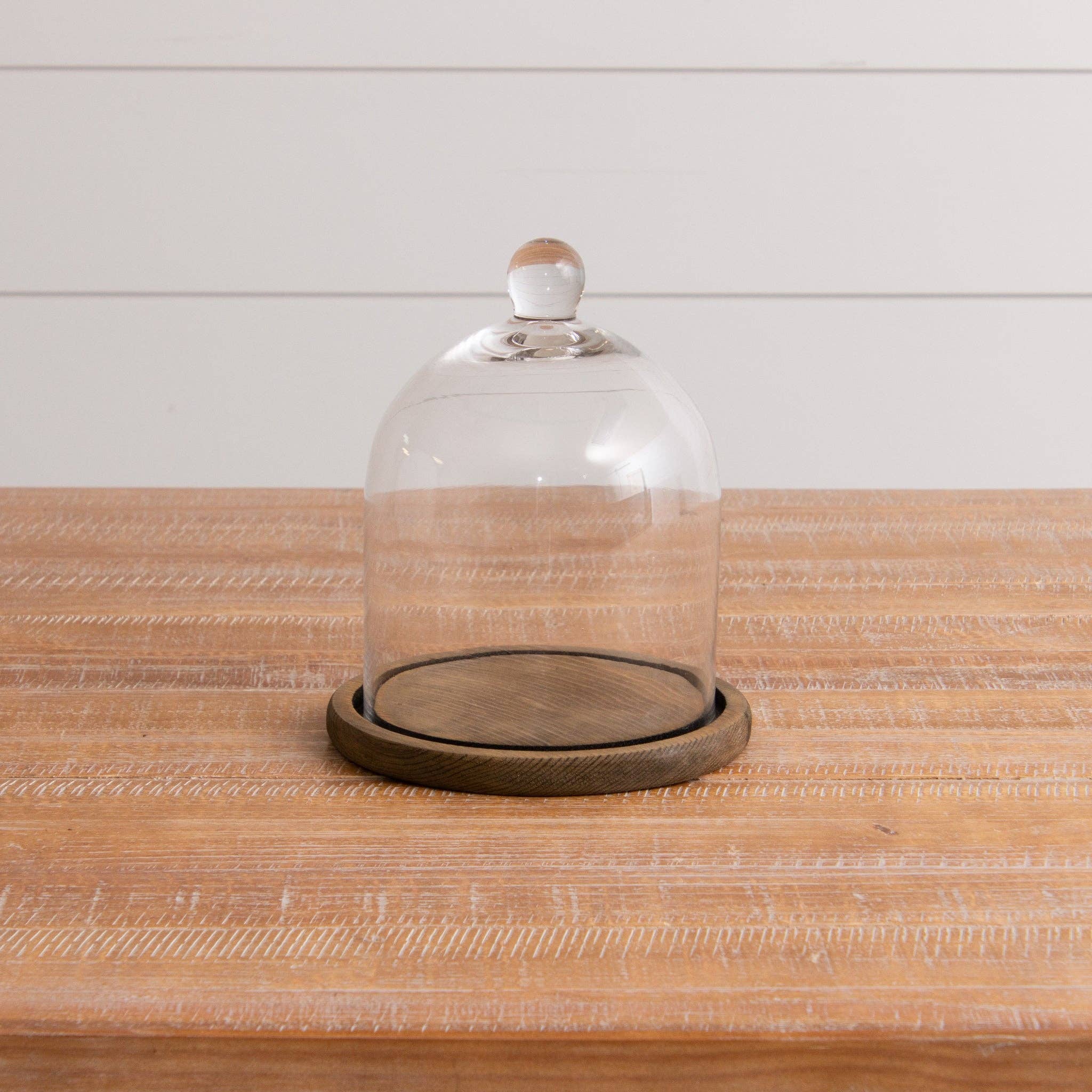 Audrey's Home & Gift - Wholesale Decorative Tabletop Object - Glass Cloche With Wood Base, Tall (PC)