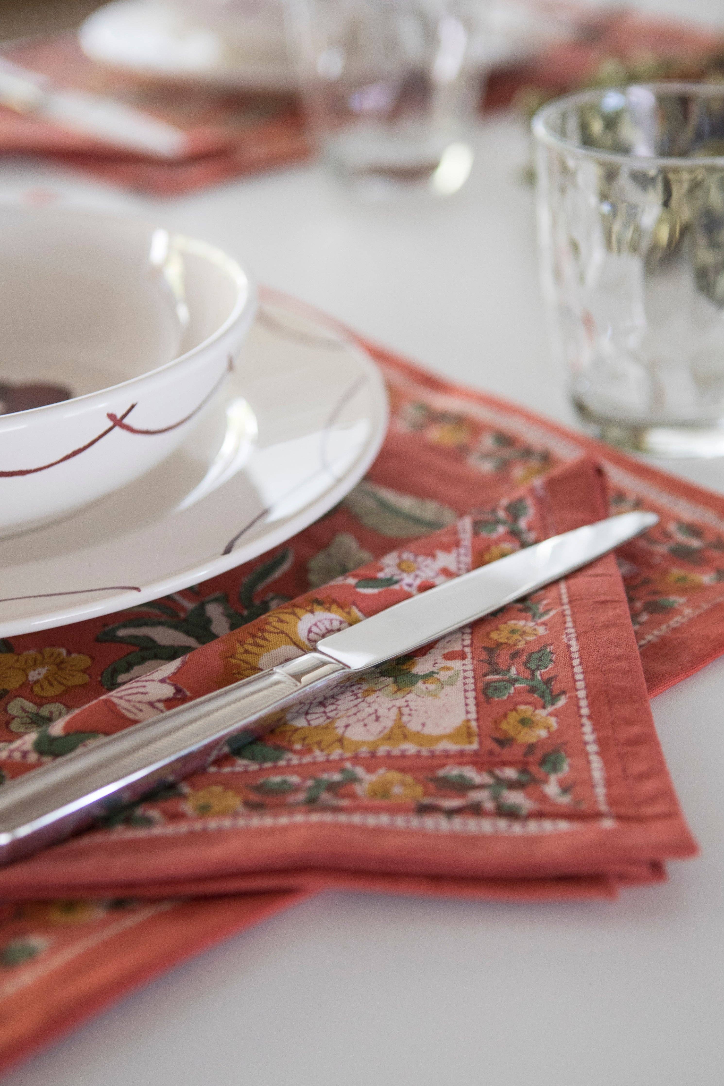 Kapda Casa - Wholesale Tablecloth - Jardín Primavera: Manteles Individuales | 6 Servilletas | Juego de Comedor |50x30cm3