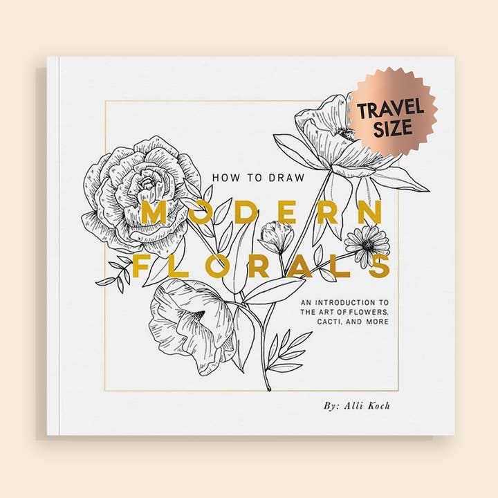 Paige Tate & Co. - Wholesale Coloring & Activity Book - Adult - How to Draw Modern Florals (Travel Size)0