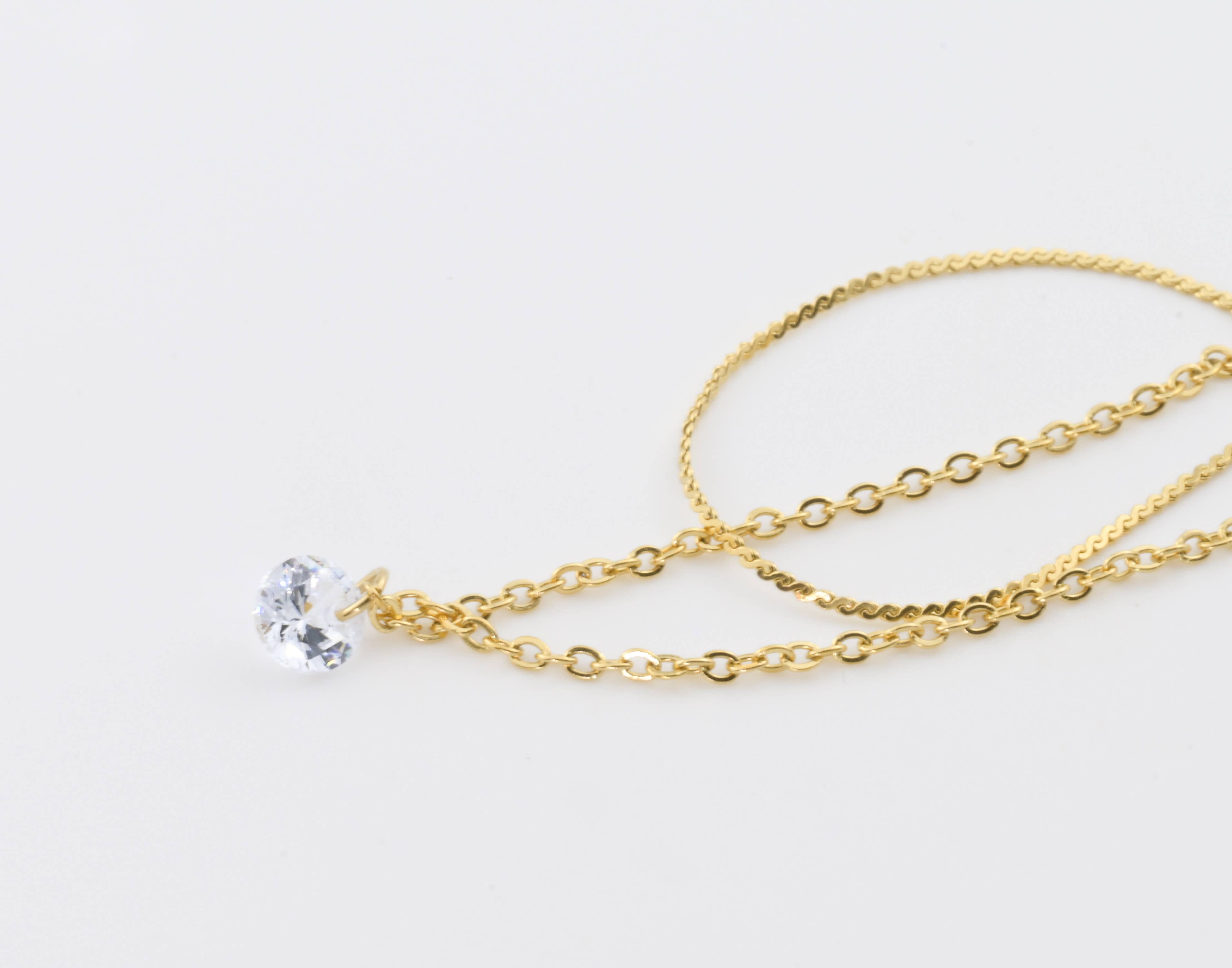 Blueyejewelry - Wholesale Anklet - Dainty CZ Anklet - 18k Gold Diamond Ankle Bracelet - 3