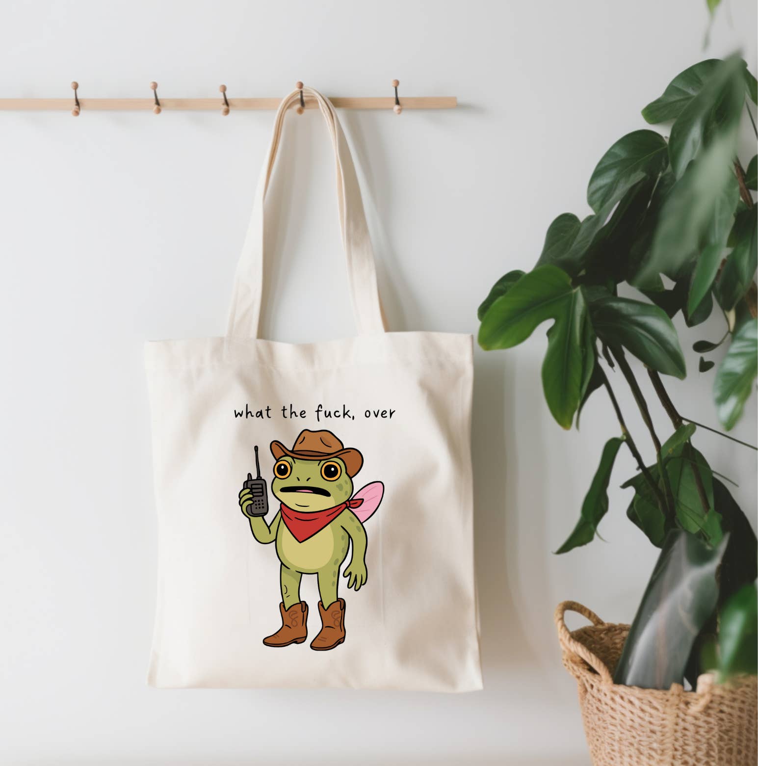 EnchantingSunshine - Wholesale Tote Bag - Unisex - What The F*ck, Over Canvas Tote Bag