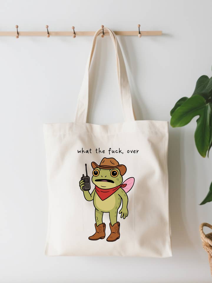 What The F*ck, Over Canvas Tote Bag for wholesale by EnchantingSunshine