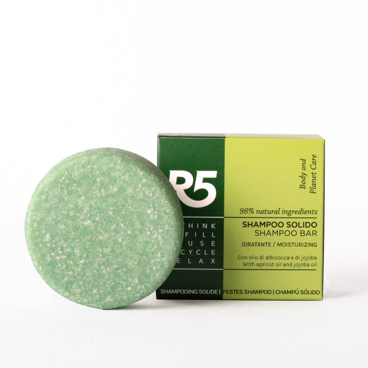 R5 - Vendita all'ingrosso Shampoo a saponetta/solido - R5 Shampoo Solido Idratante - Shampoo Bar - Made in Italy