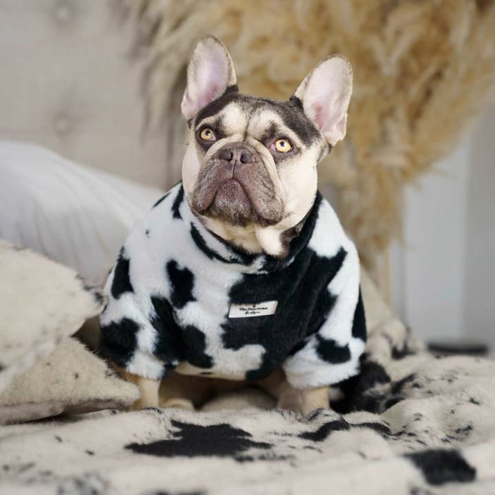 The Paw Print Boutique - Wholesale Pet Coat - Dog - The Cow Print Fluffy & Fabulous Fleece13
