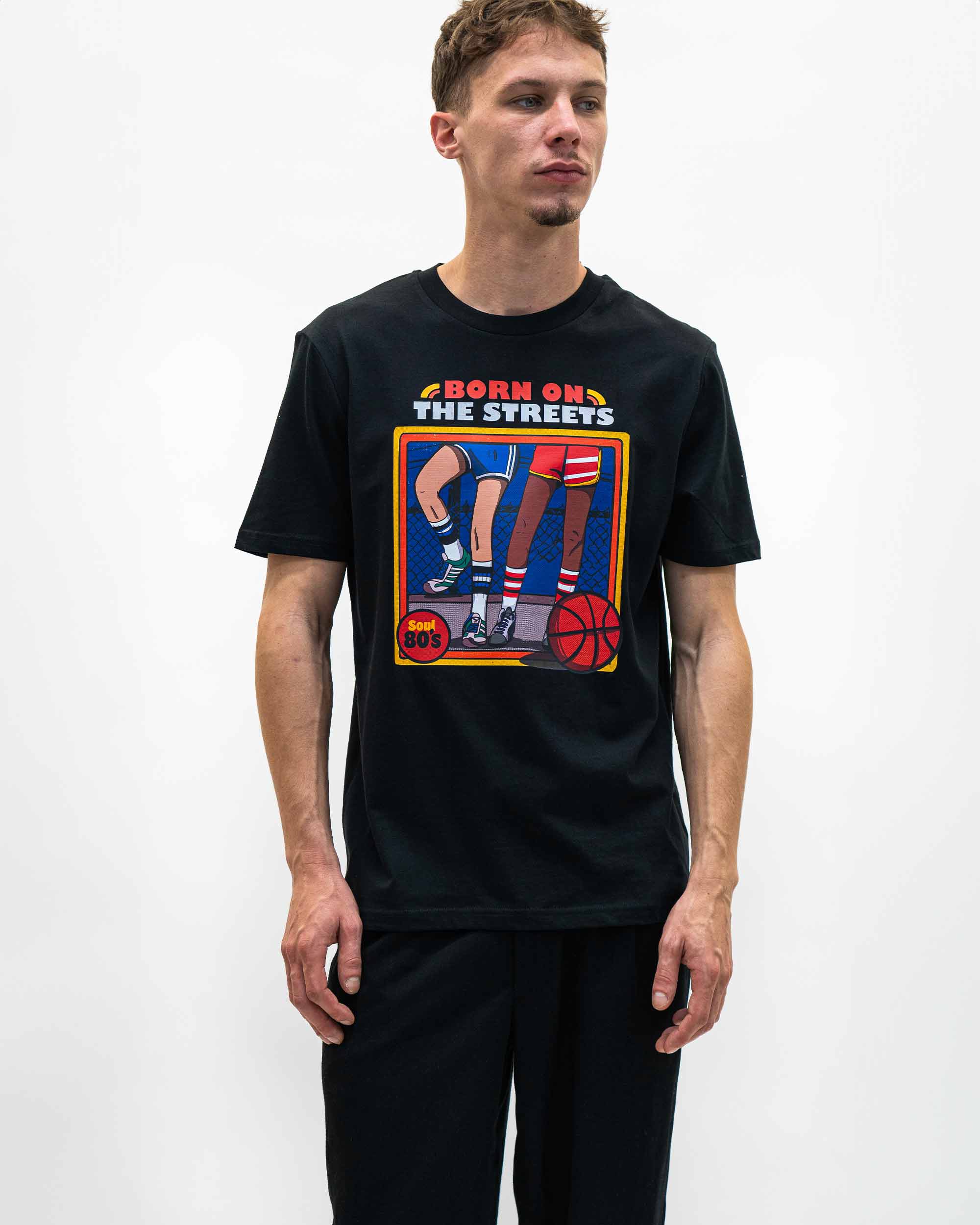Black Born on the Streets Tee - Sport Basketball T-Shirt for wholesale on Faire3