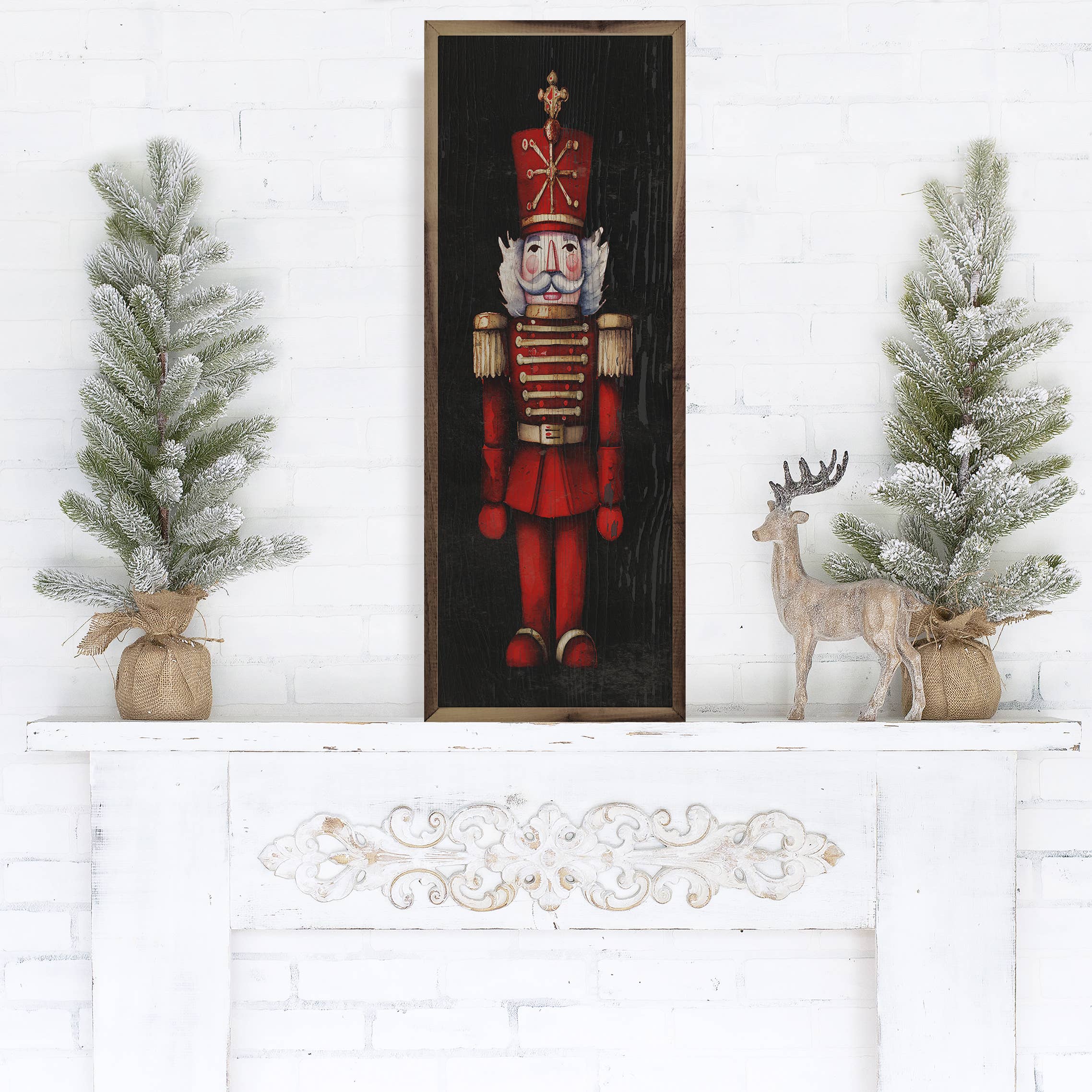 Kendrick Home - Wholesale Christmas Wall Art - Red Nutcracker Black1