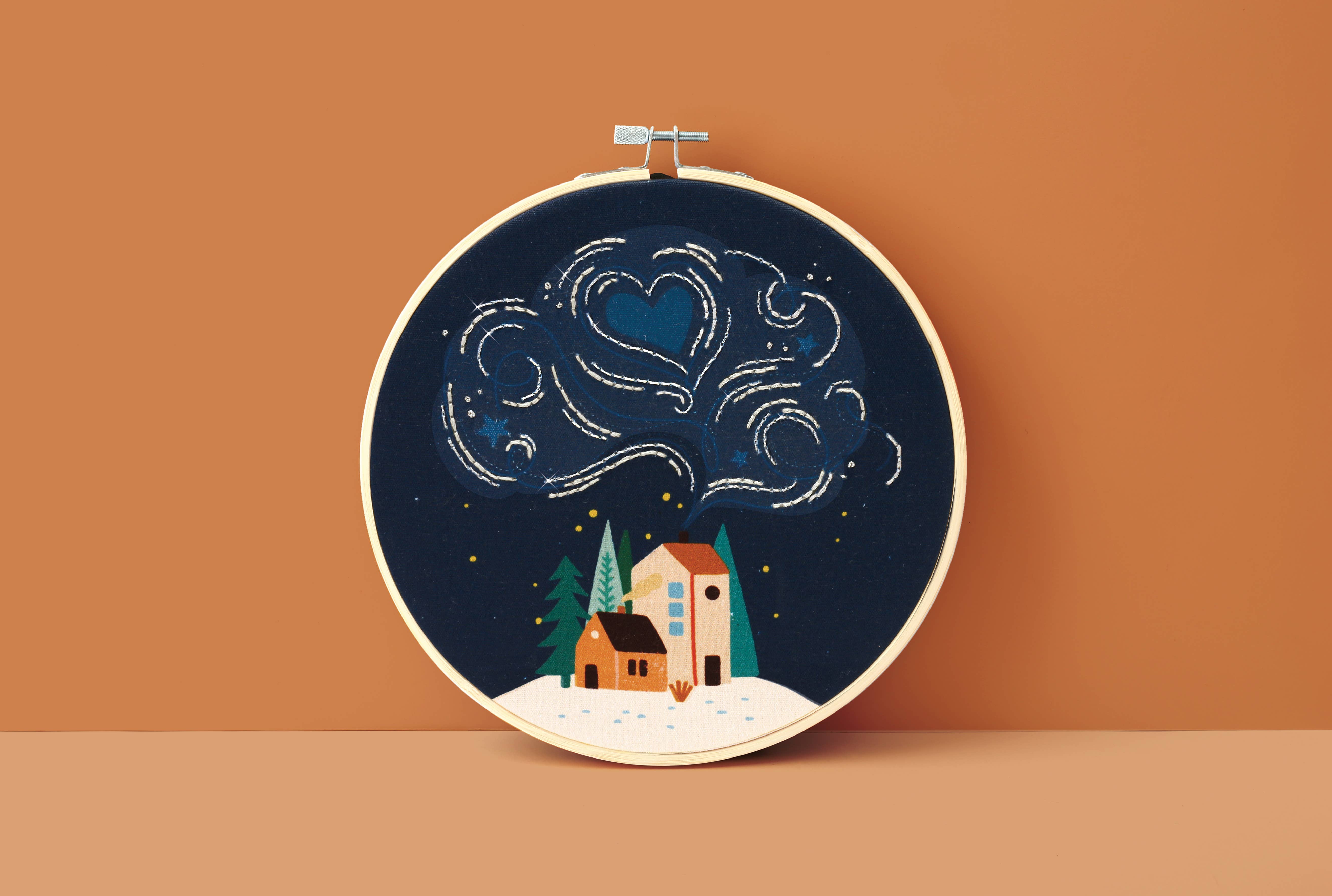 Graine Créative - Wholesale Embroidery/Cross Stitch Supplies - PARTIAL NIGHT EMBROIDERY KIT Ø20 CM7