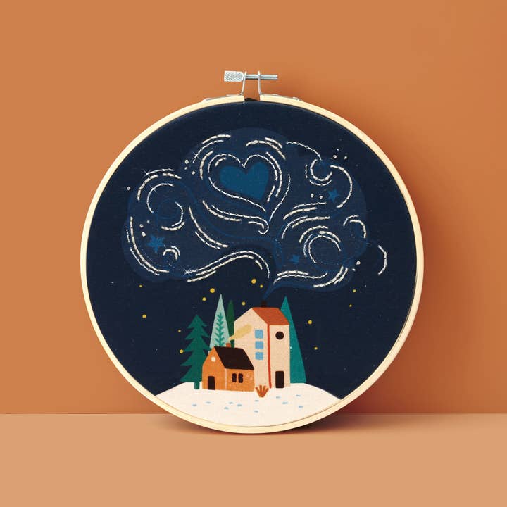 Graine Créative - Wholesale Embroidery/Cross Stitch Supplies - PARTIAL NIGHT EMBROIDERY KIT Ø20 CM7