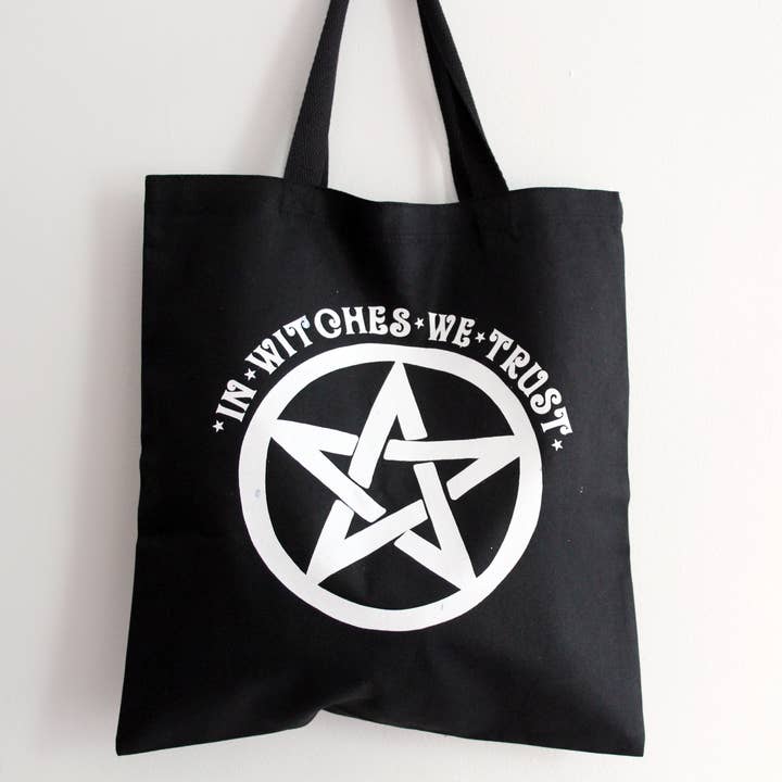 In Witches We Trust Tote for wholesale by Midge Blitz