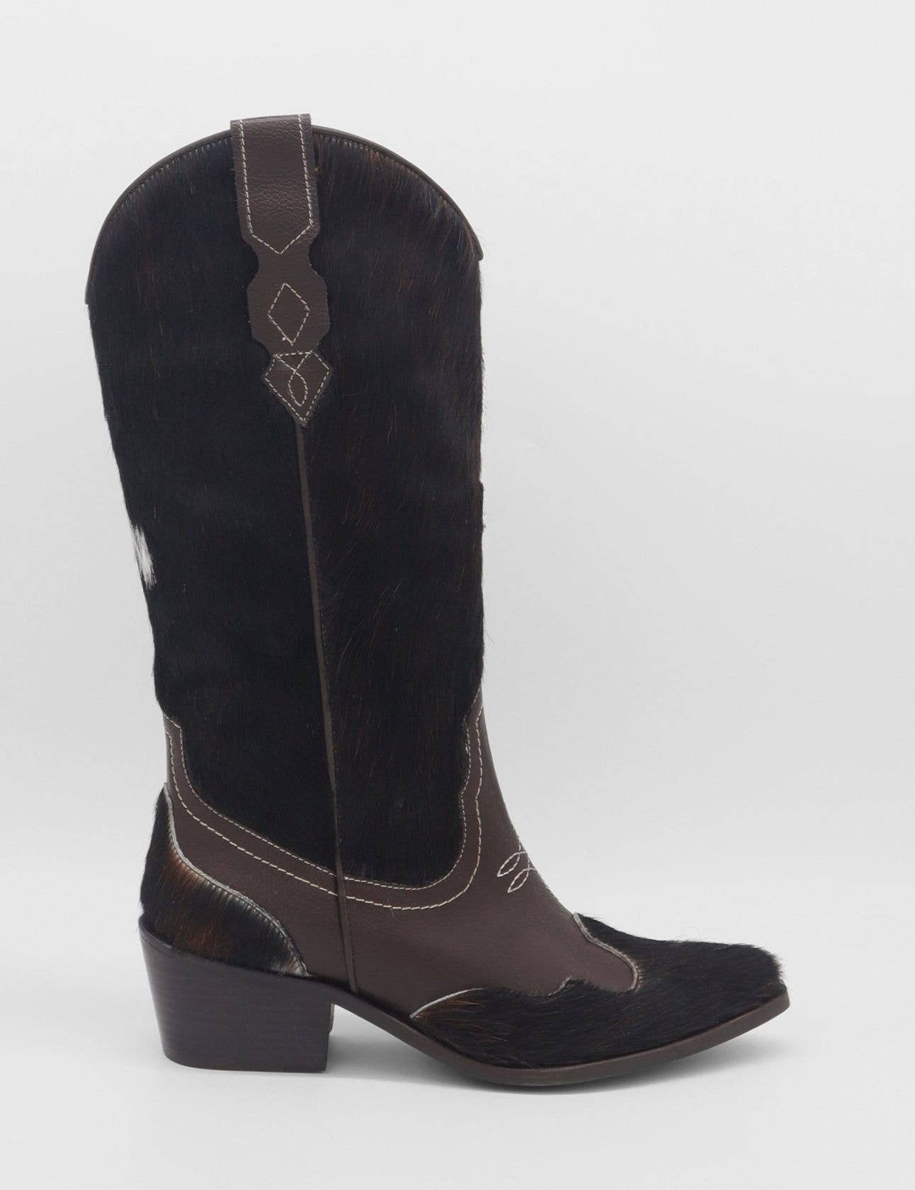 Couro de vaca marrom Botas de Senhora Nirvana Western Cowboy em Pele de Vaca Castanha para venda a revendedores na Faire0