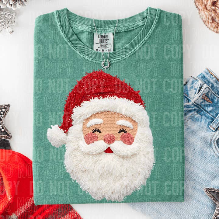 Santa Realistic Yarn DTF TRANSFER for wholesale by tee and shirts