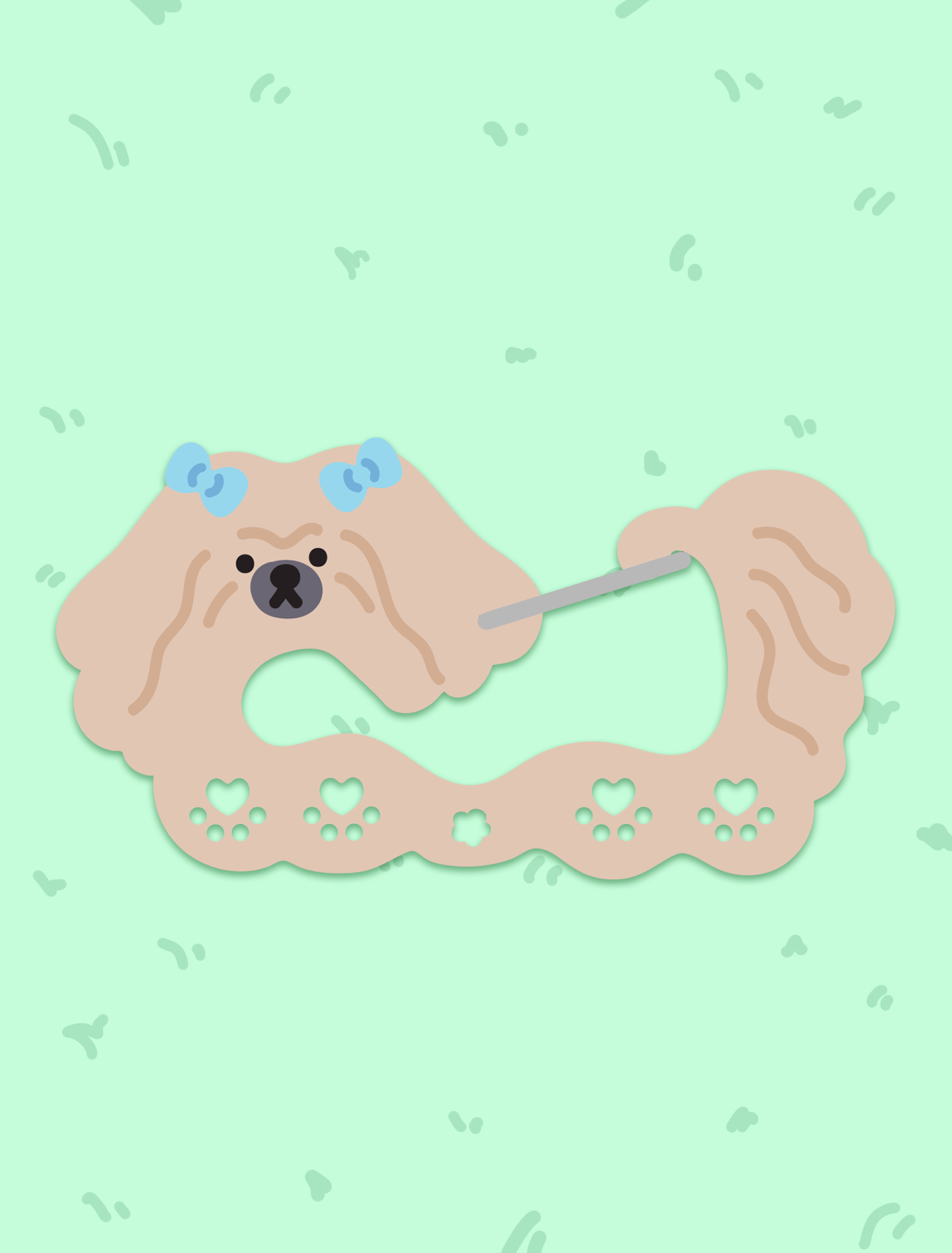 Cambrasine - Wholesale Keychain - Women's - Puppy Pal Acrylic Carabiner6