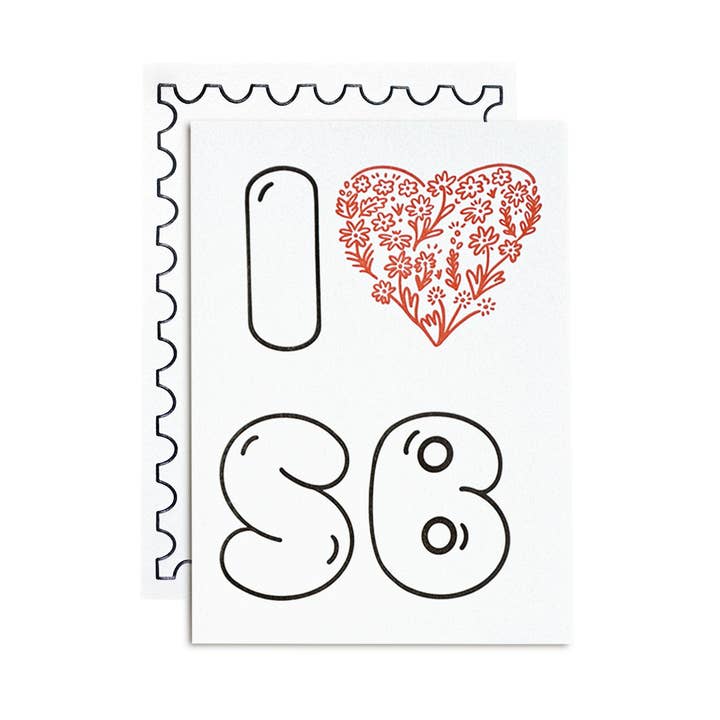 Carte postale J'aime Santa Barbara pour la vente par Ink Paper Crafts