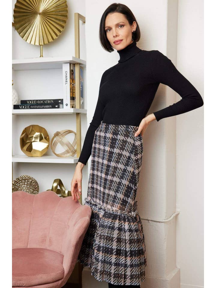 Eva Franco - Wholesale Skirt - Women's - Kym Flounced Midi Skirt7