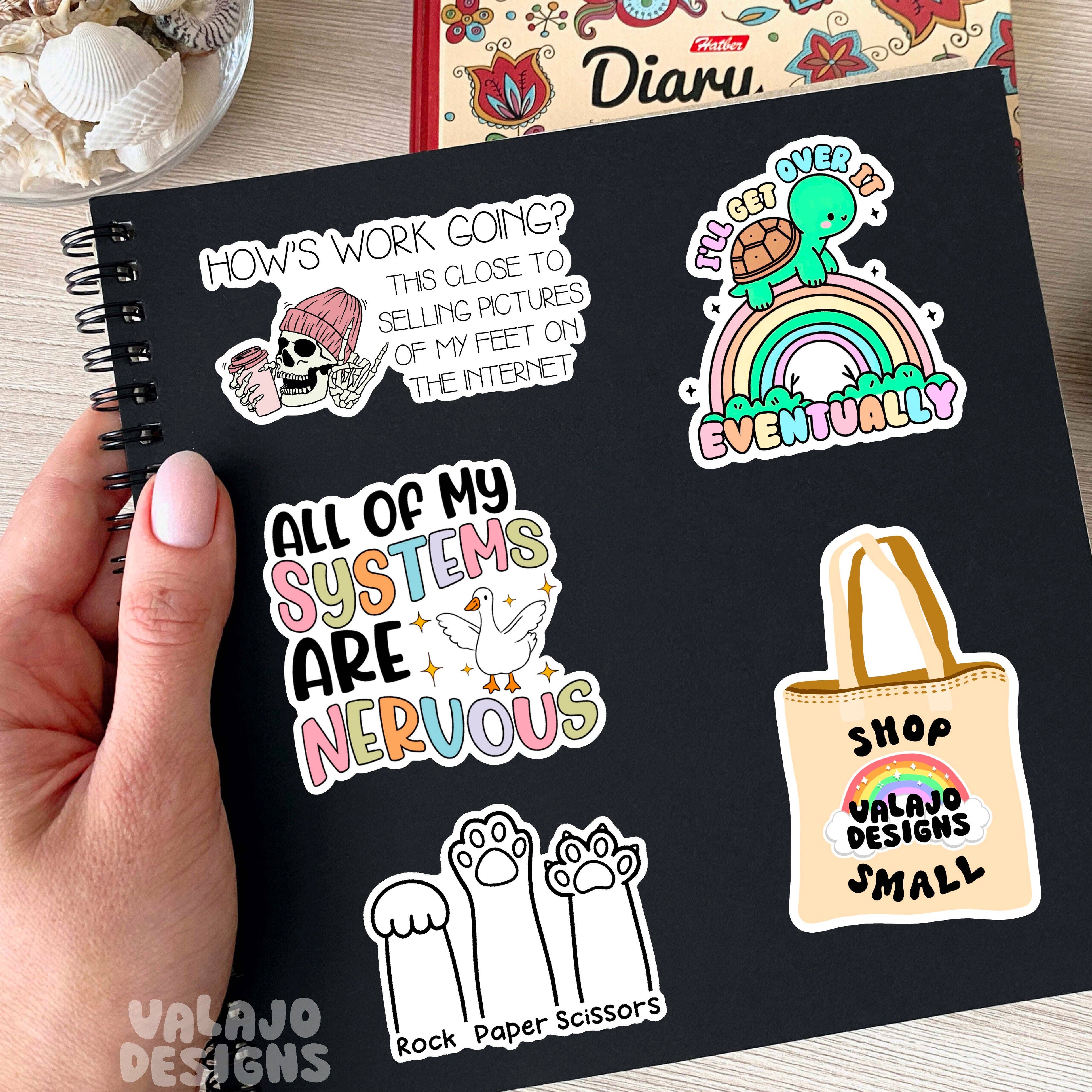 Valajo Designs - Wholesale Sticker - Be Kind To Your Mind, Mental Health Waterproof Sticker4