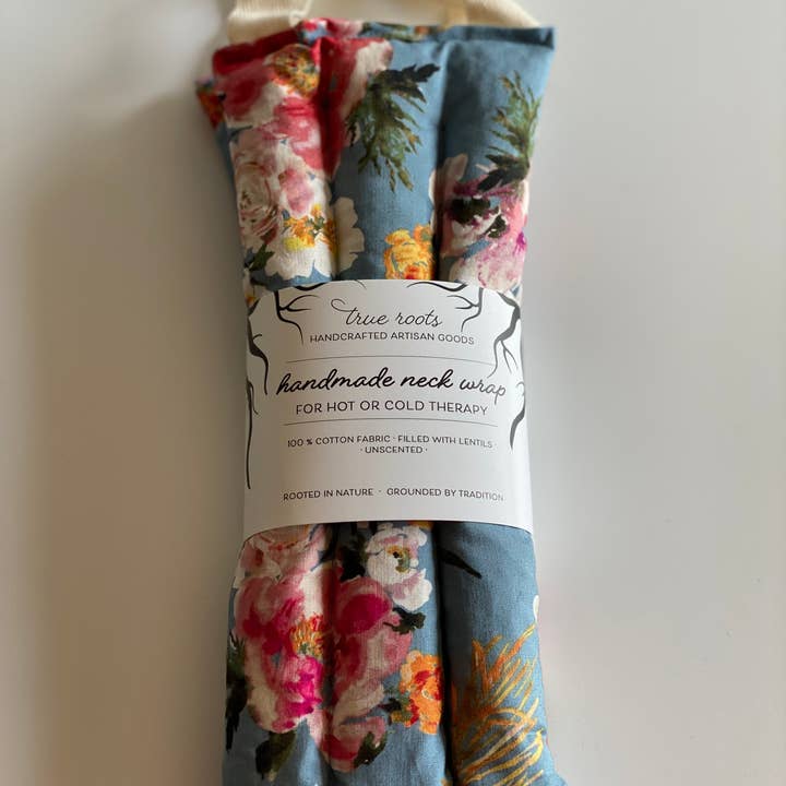 Neck Wrap / Hot or Cold Therapy Pack - Blue Watercolor for wholesale by True Roots Collaborative