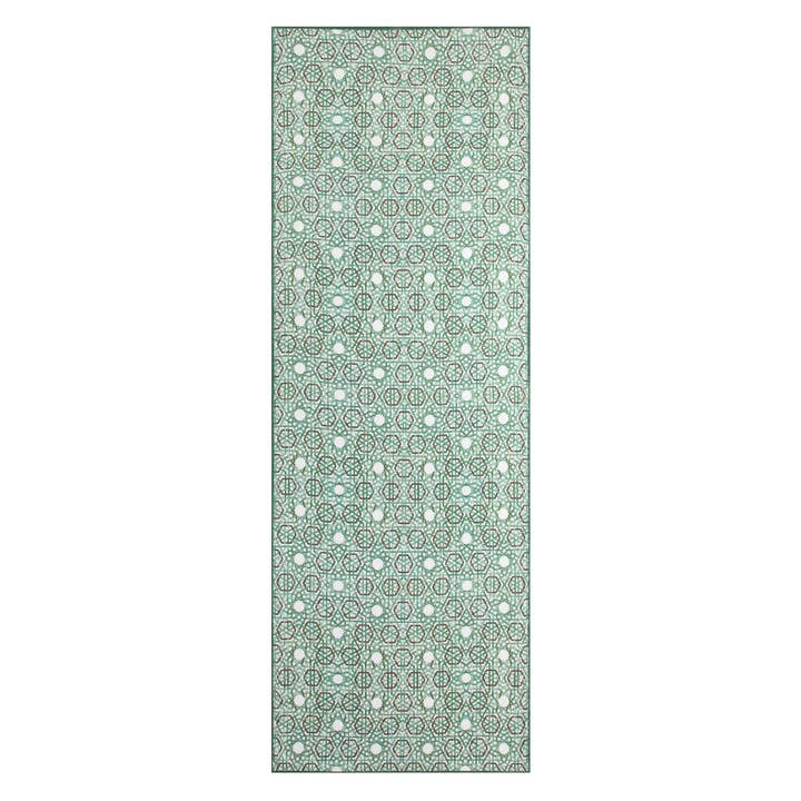 Hamzah - Wholesale Scarf - Unisex - Large Green Scarf for Women with Geometric Print3