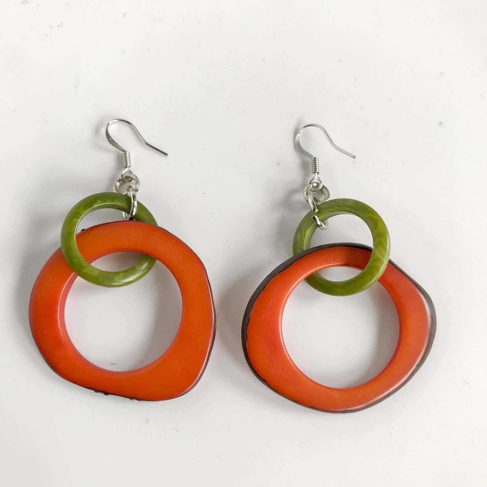 Belart Fair Trade - Wholesale Dangle Earrings - Tagua Ojete Link Earrings0