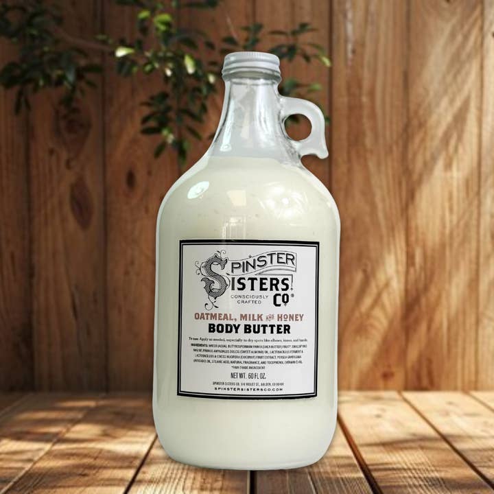 Spinster Sisters Co. / Old Salt Grooming Supply – Bálsamo/manteiga corporal por atacado – Loção de Manteiga Corporal a Granel (60 oz): Manteiga de Karité de Comércio Justo2