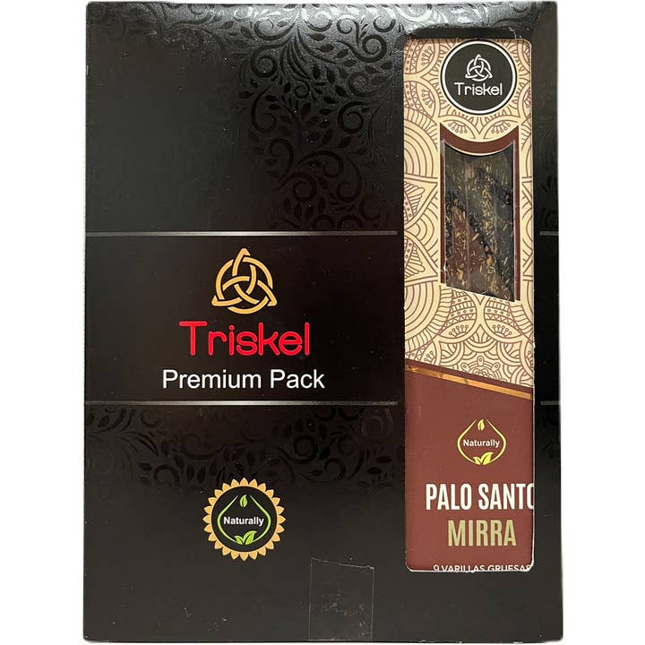 Triskel Naturligt Palo Santo Mirra rökelse 12 förpackningar, 9 pinnar för wholesale av Ritual Scent