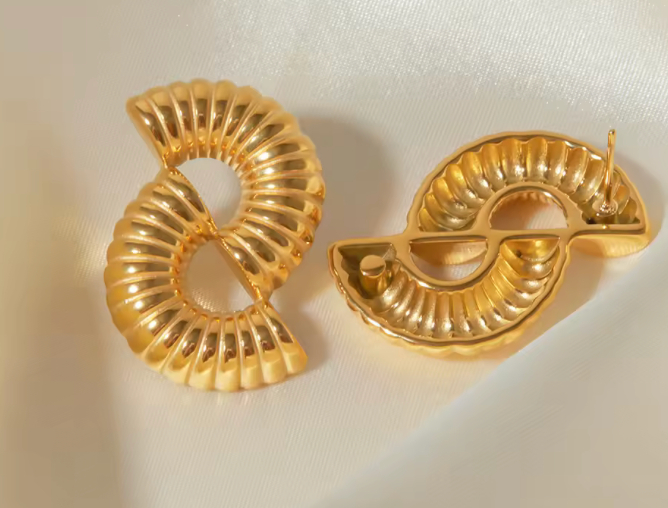 HoopLa - Wholesale Hoop Earrings - Puffy Half Shell Hoop, The Helix, The Conch Split Earring2