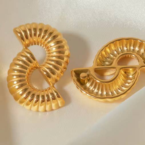 HoopLa - Wholesale Hoop Earrings - Puffy Half Shell Hoop, The Helix, The Conch Split Earring2