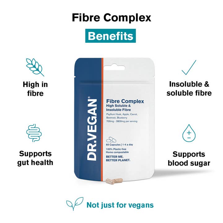 DR.VEGAN – wholesale Oral supplement/vitamin – Fibre Complex | 60 Capsules | Digestion Support6