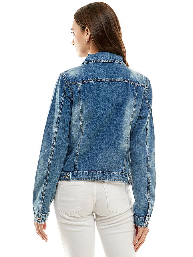 BLUE AGE – wholesale Denim jacket – Women's – Ladies  Casual Denim Jacket8