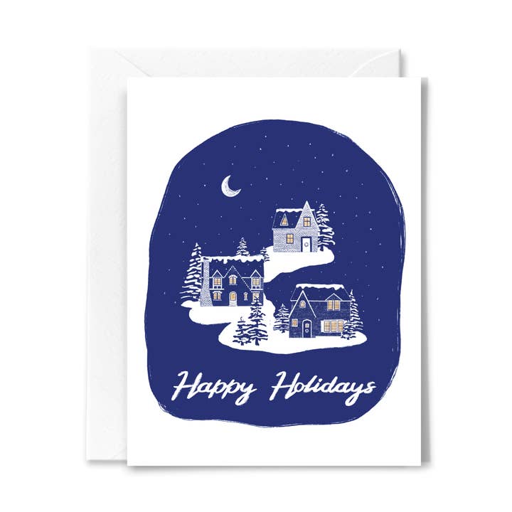 Holiday Village Card for wholesale by Studio Conroy
