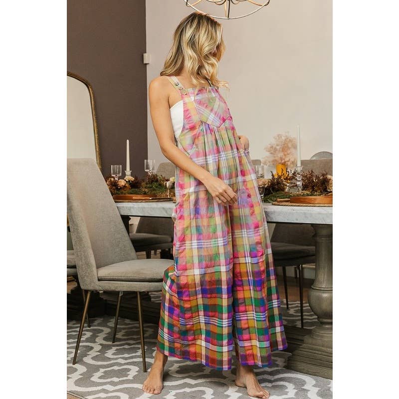 STAINED GLASS DIP DYE EFFECT BLEACHED VINTAGE OVERALLS for wholesale on Faire3