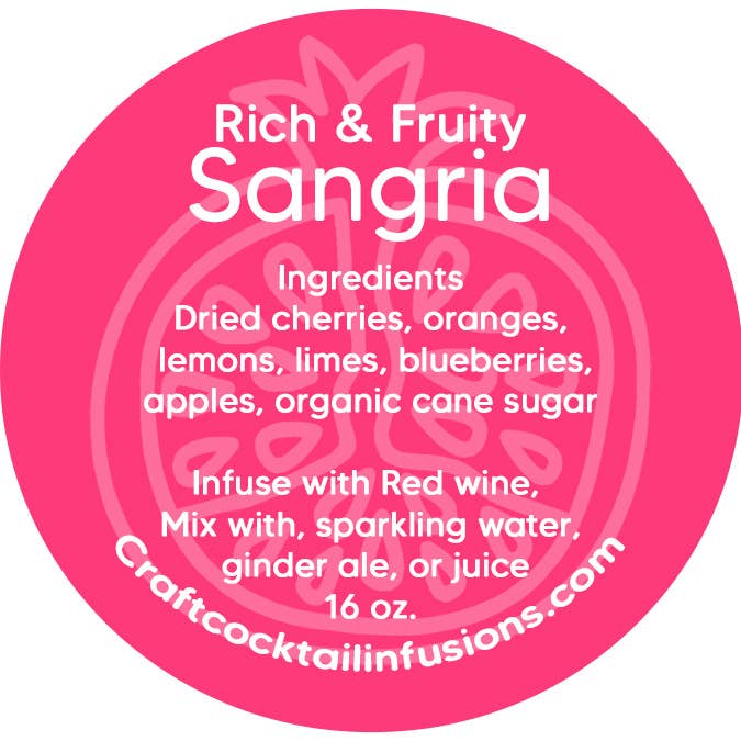 Craft Cocktail Infusions - Wholesale Cocktail Mix/Syrup - Cocktail Kit Rich and Fruity Sangria | Wine Gift Infusion3