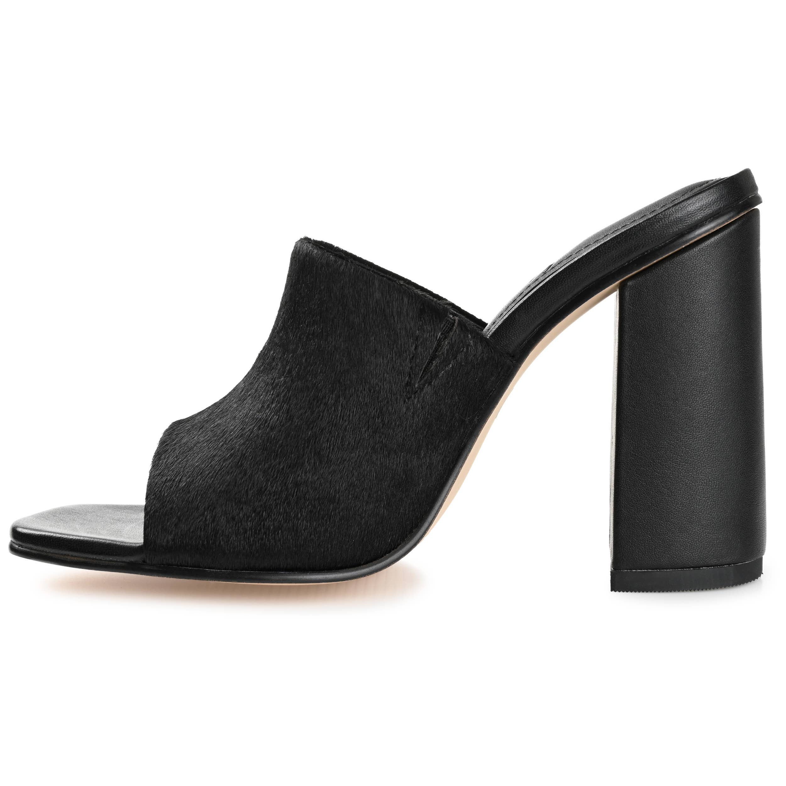 Journee - Wholesale High Heels - Women's - Deena Block Heeled Mules In Leather17