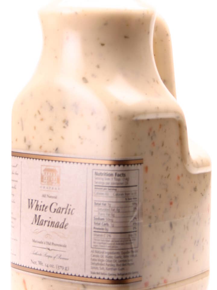 Chateau All-Natural White Garlic Marinade - 1 Gallon for wholesale by Golden West Specialty Foods
