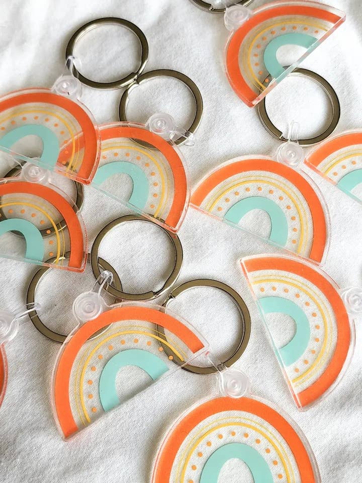 Rainbow Keychain for wholesale by Vienna Design LLC
