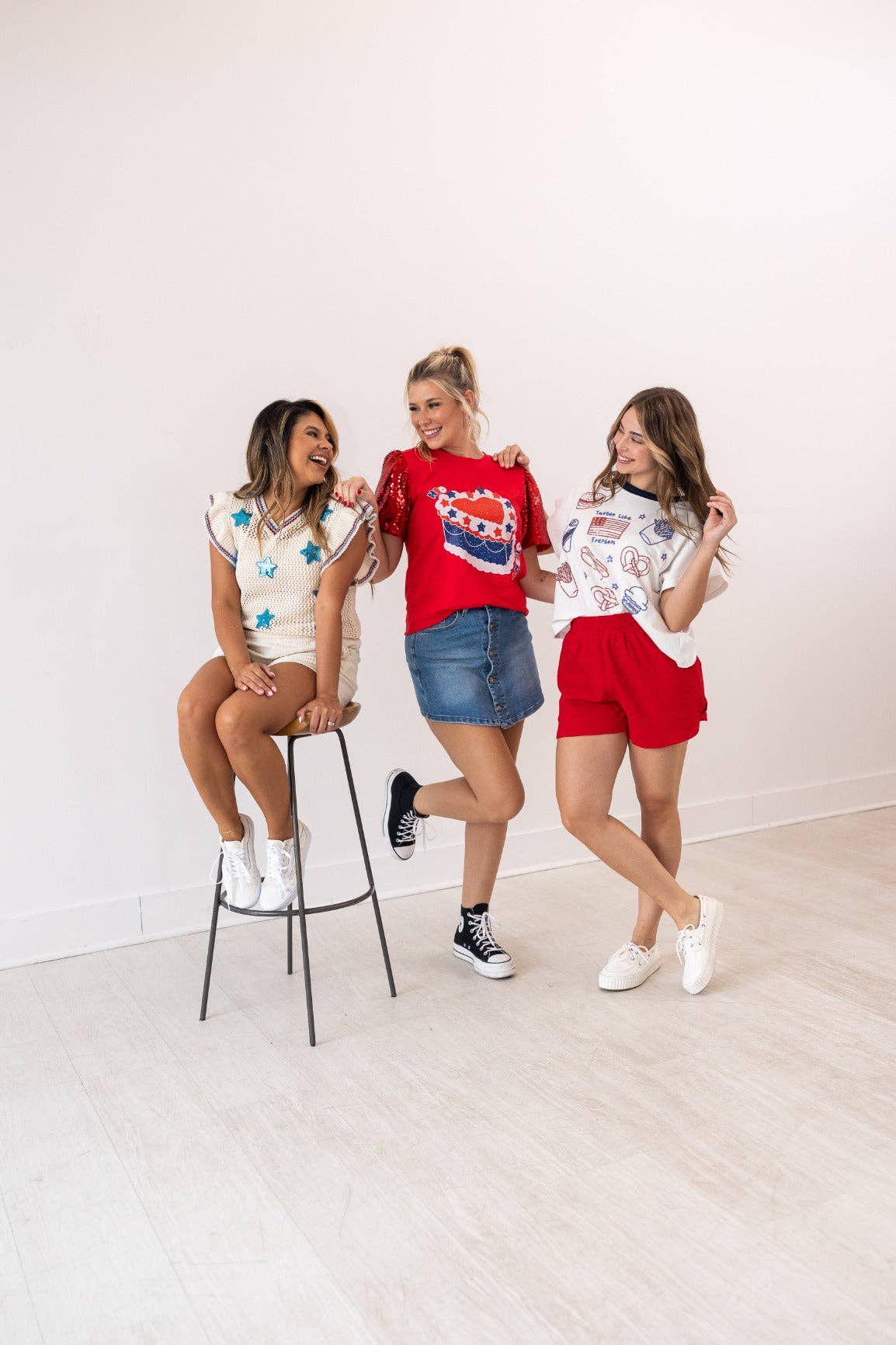 Beige Knit Vest With Sequin Stars Patches for wholesale on Faire3