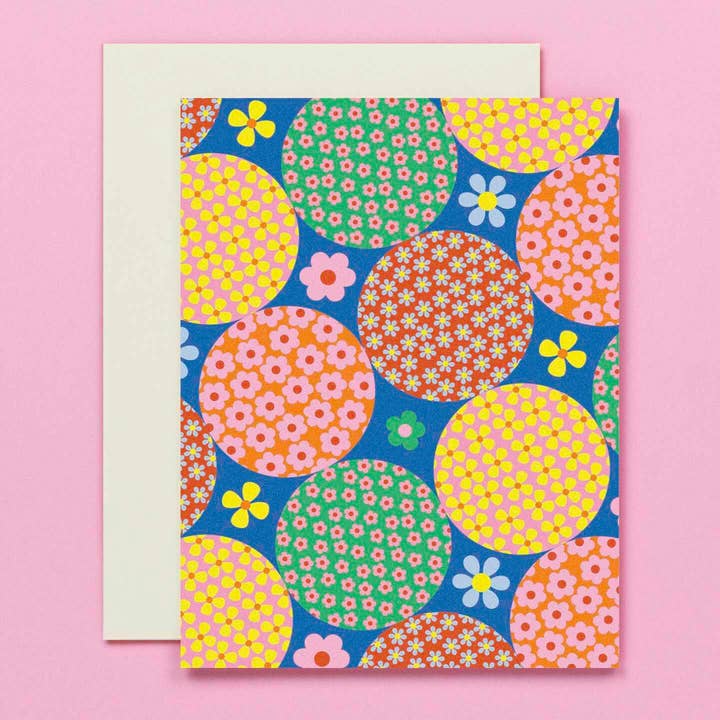 Round and Round the Garden Floral Blank Pattern Card for wholesale by My Darlin'