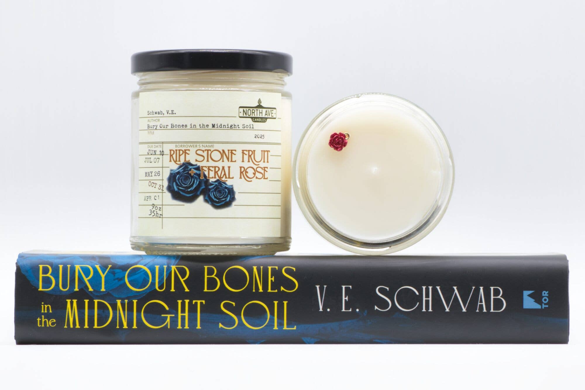 North Ave Candles - Wholesale Jar/Filled Candle - Book Candle / Bury Our Bones... / Bookstore Gifts1