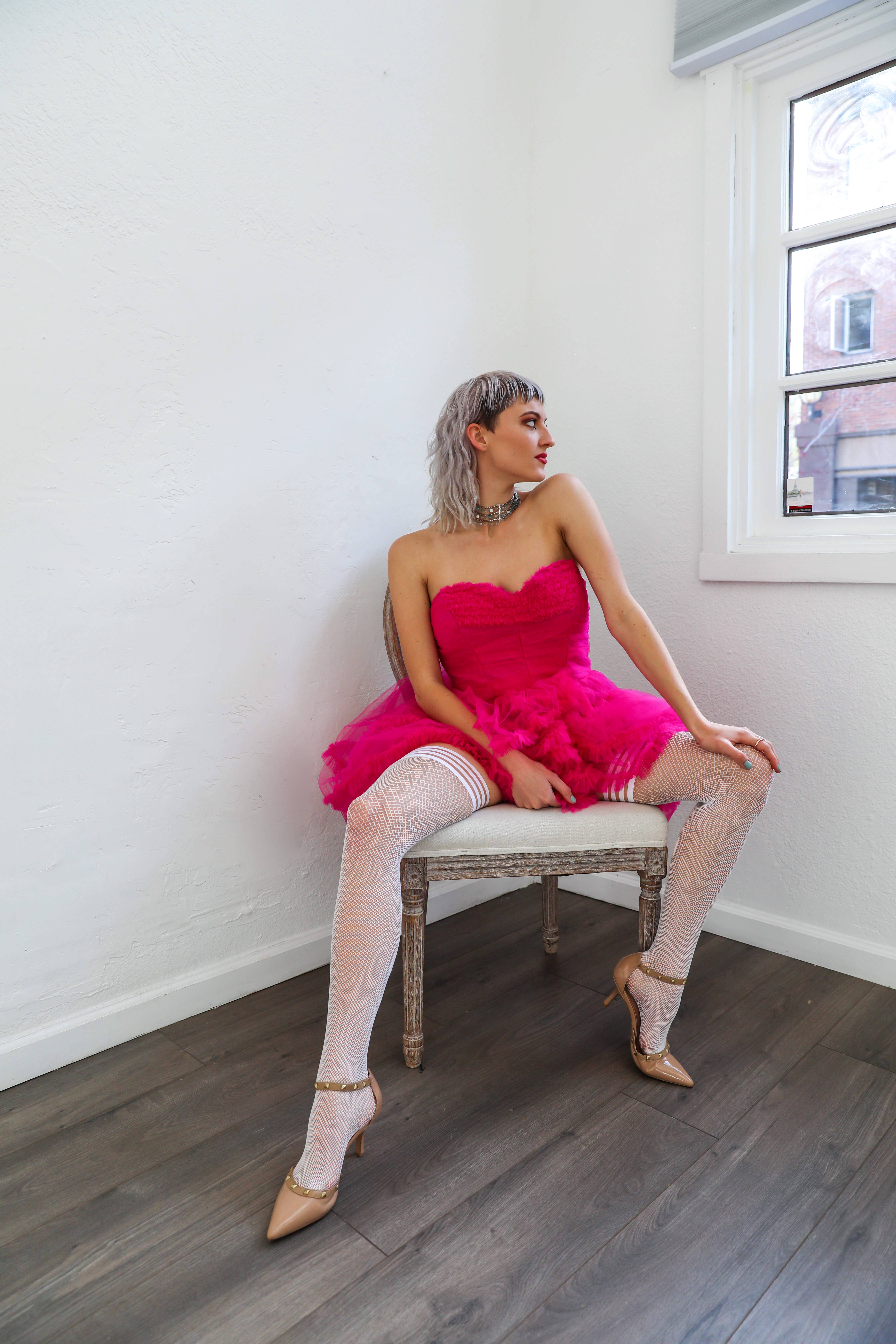 Kix'ies - Wholesale Stockings - Women's - Hosiery- Sammy White Fishnets Thigh-Highs Stockings9