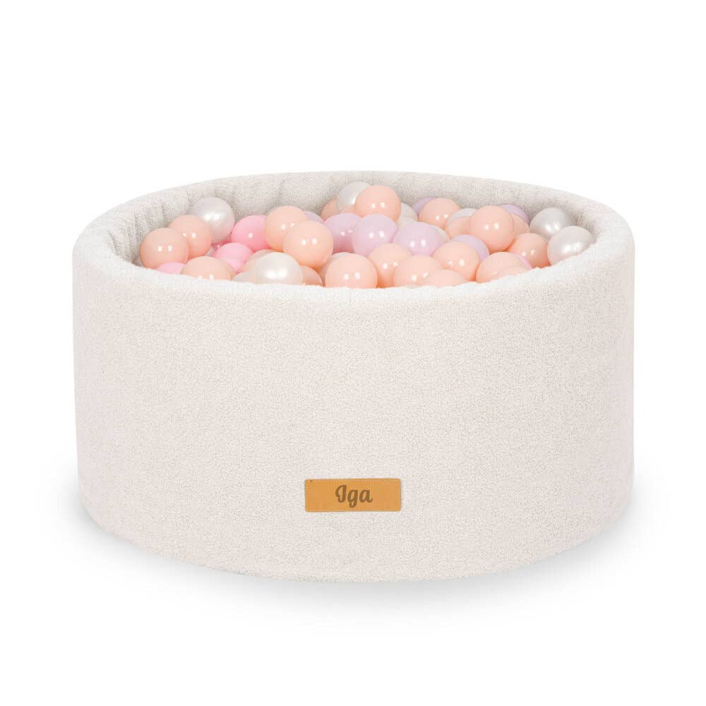 TreeToys – Großhandel Spielzeugset – Kinder – Bällebad - Teddy White Inkl. 200 Bälle0