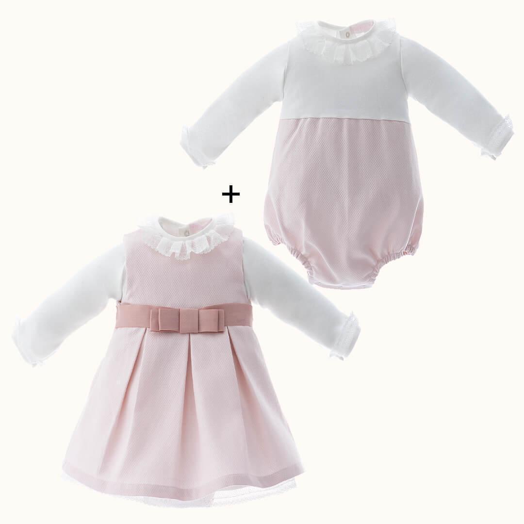Pim-Pam-Pum - Wholesale Dress - Kids - Romantic Pink Dress and Bodysuit/Underwear0