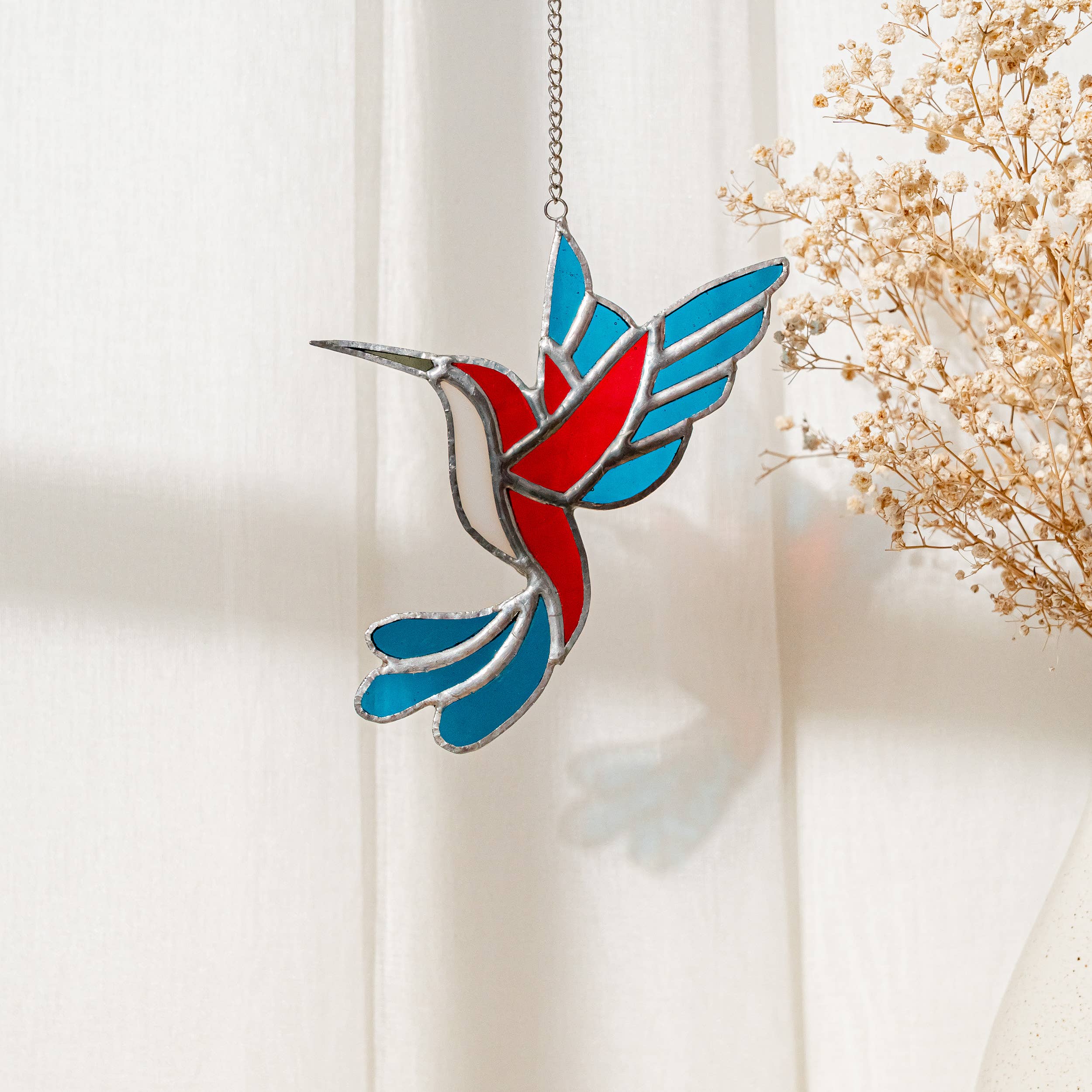 MondoBellissimo - Wholesale Suncatcher - Stained Glass Hummingbird Suncatcher F359
