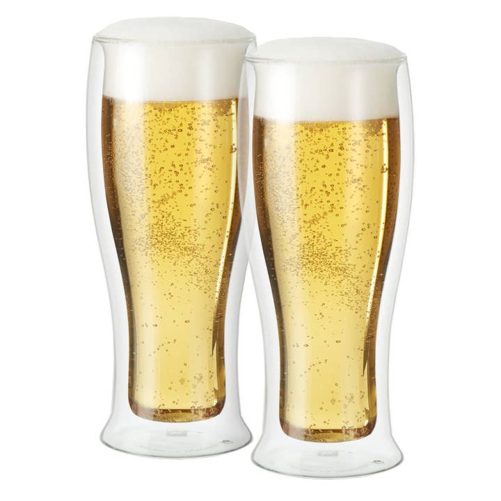 Oggi - Vente Verre/chope à bière - Verre à bière à double paroi 14 oz/400 ml, ensemble de 2