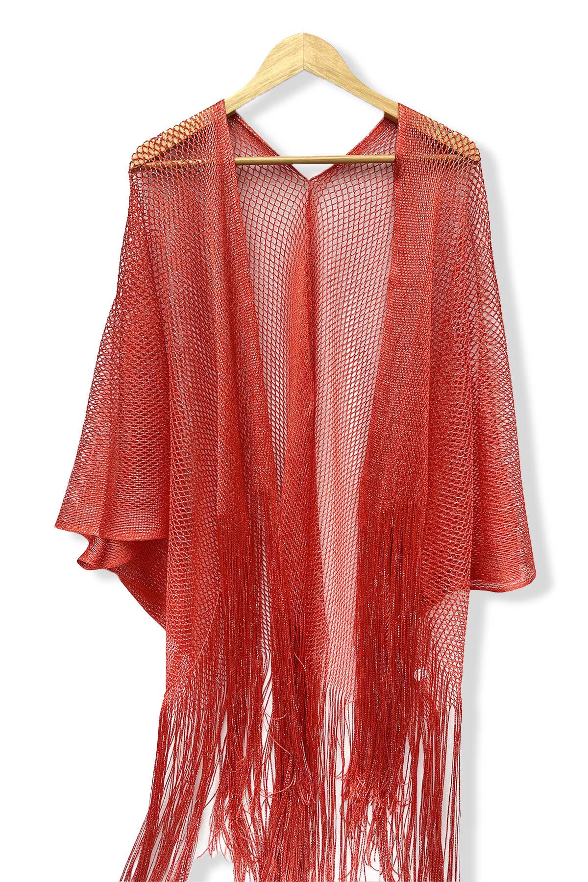 Belle Com'Elle - Wholesale Swim Cover Up - Women's - Shiny Mesh Beach Poncho / PL259331