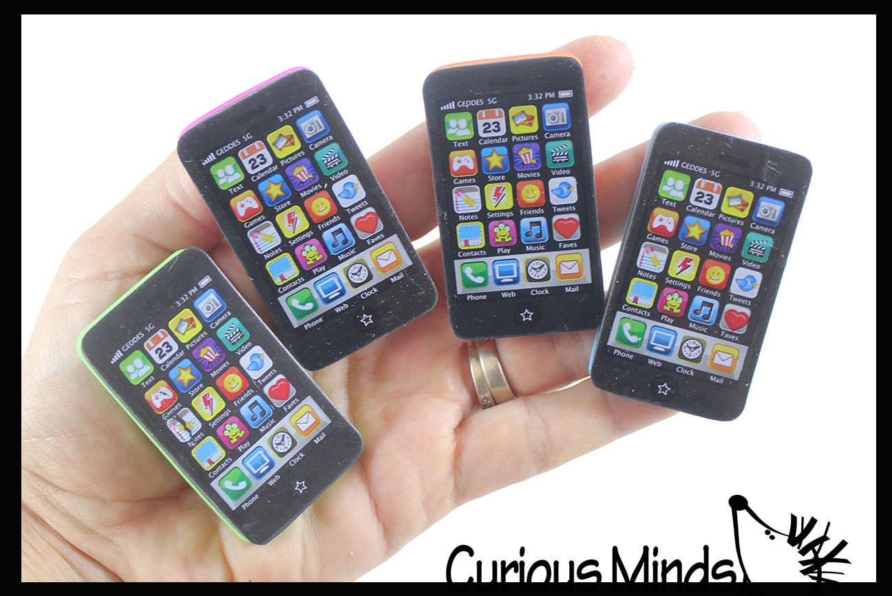 Curious Minds Toys – wholesale Eraser – Child – 1 Cell Phone Theme Erasers - Novelty and Functional Adorable4